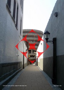 The planned art project would create an optical illusion by painting on walls in perspective.
